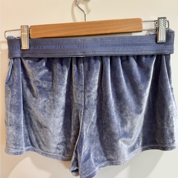 PINK Sleep Shorts Velour XS baby blue - Picture 4 of 5